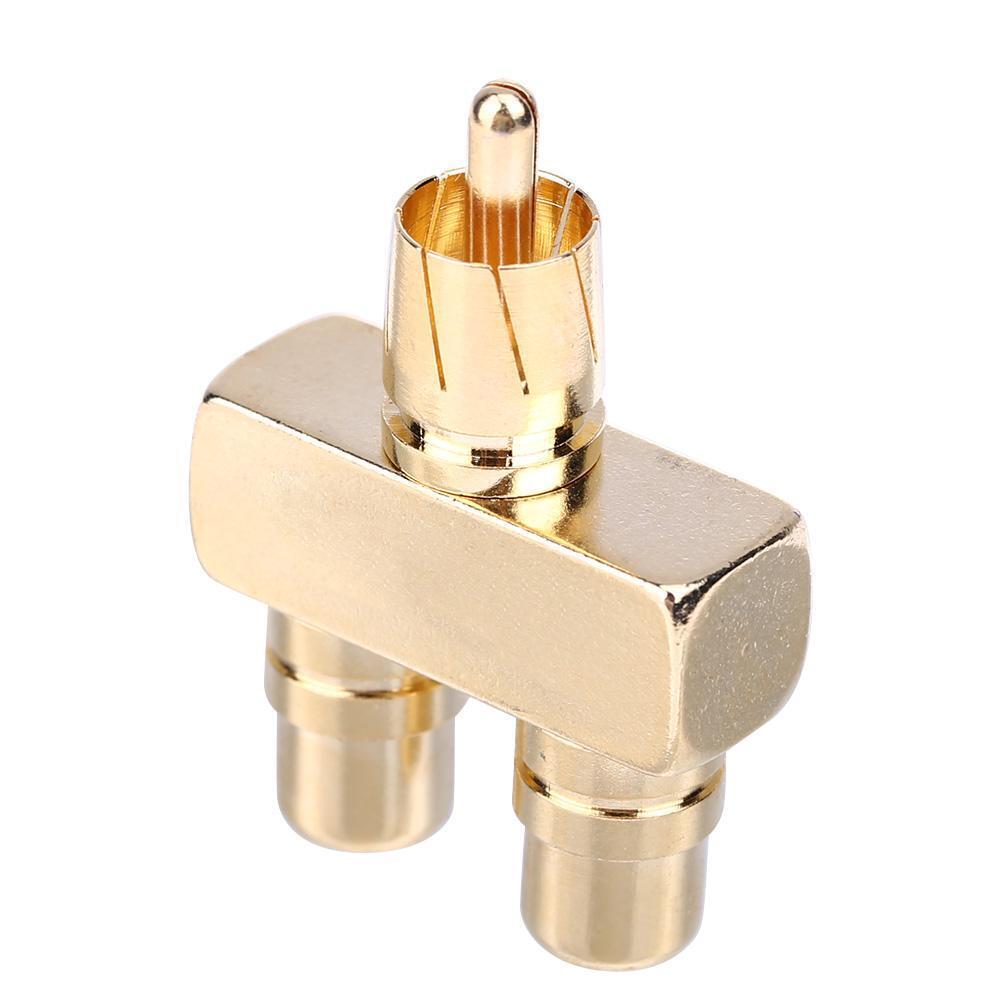 RCA AV Audio Video Splitter Adapter 1 Male to 2 Female Converter Connector
