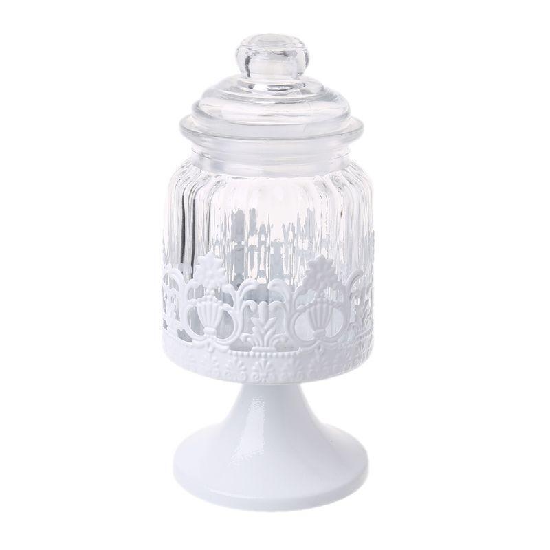 Christmas Glass Jar Candy Sugar Storage Bottle Wedding Gift Hollow Home Decor