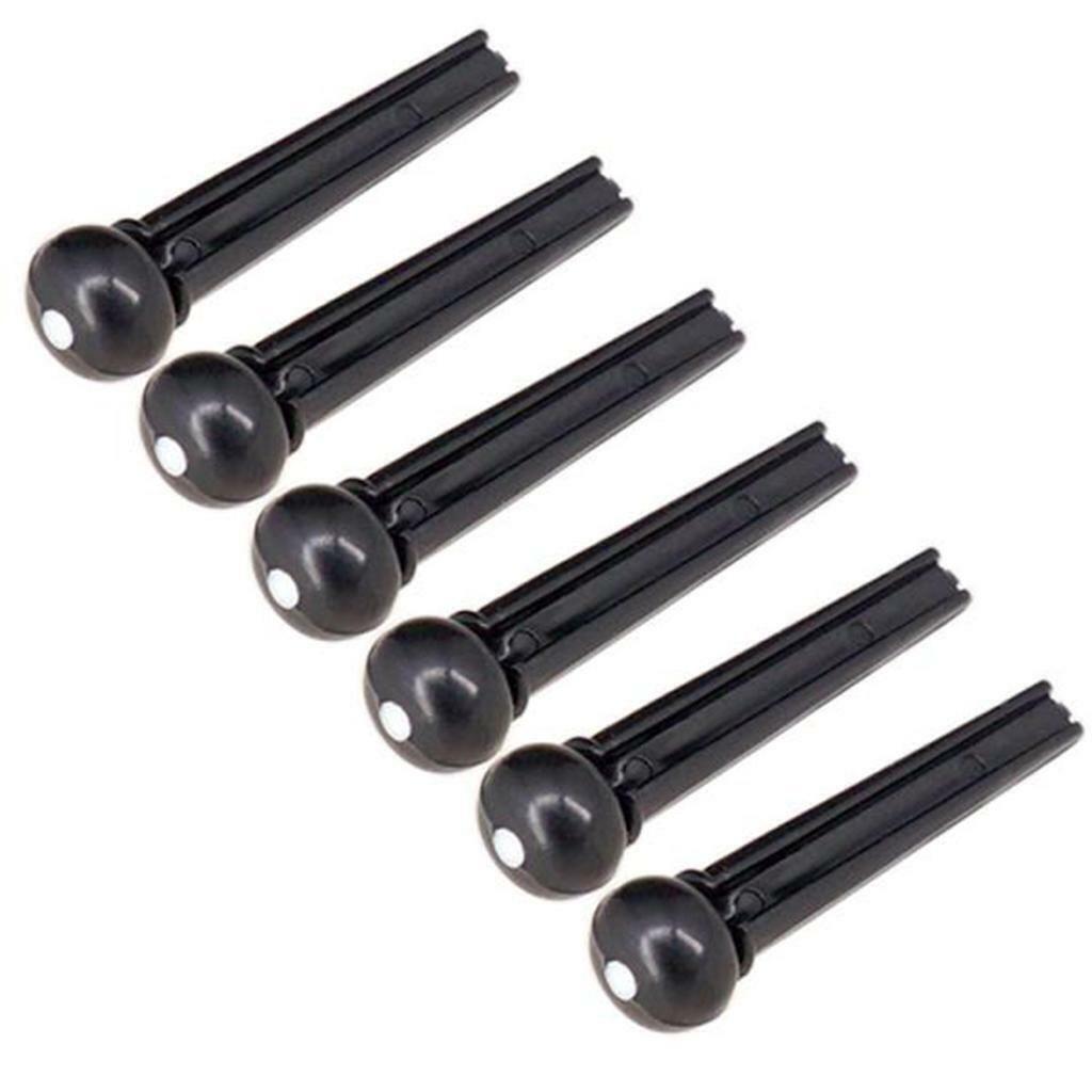 8x Black Guitar Strings Nut Bridge  Set  for Luthier