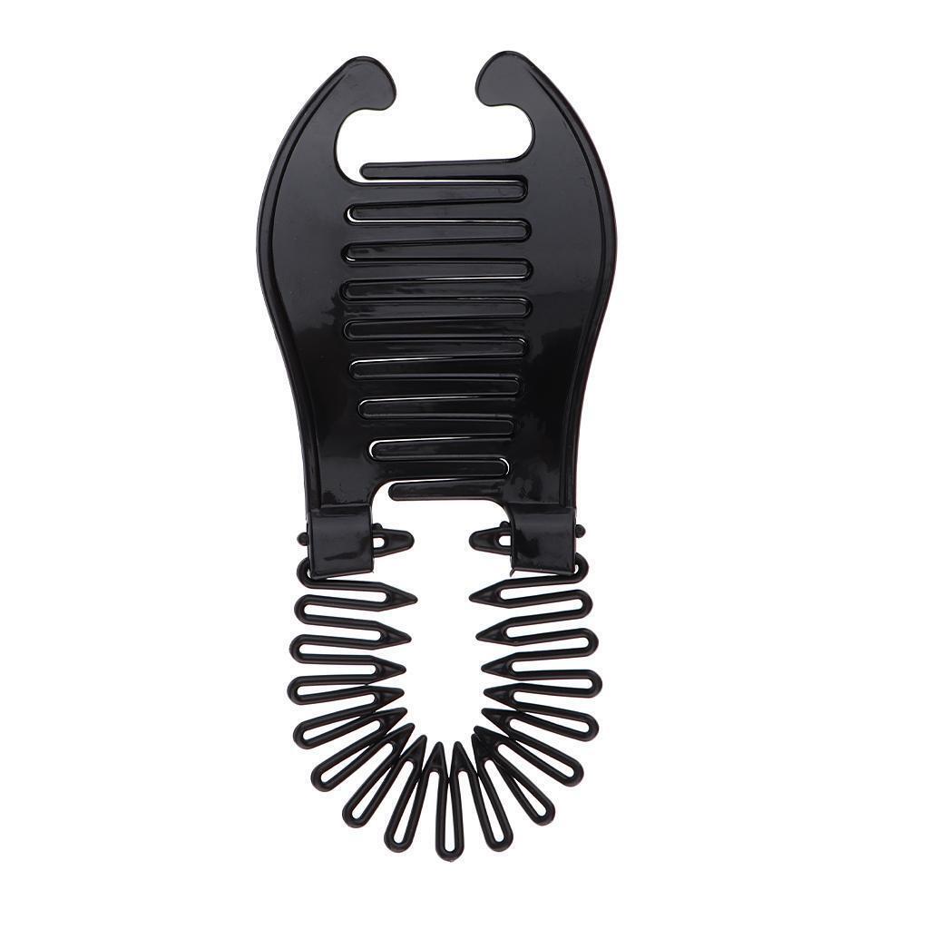6pcs Hairstyling Clip Bun Donut Twist Braid Ponytail Maker Accessories Black