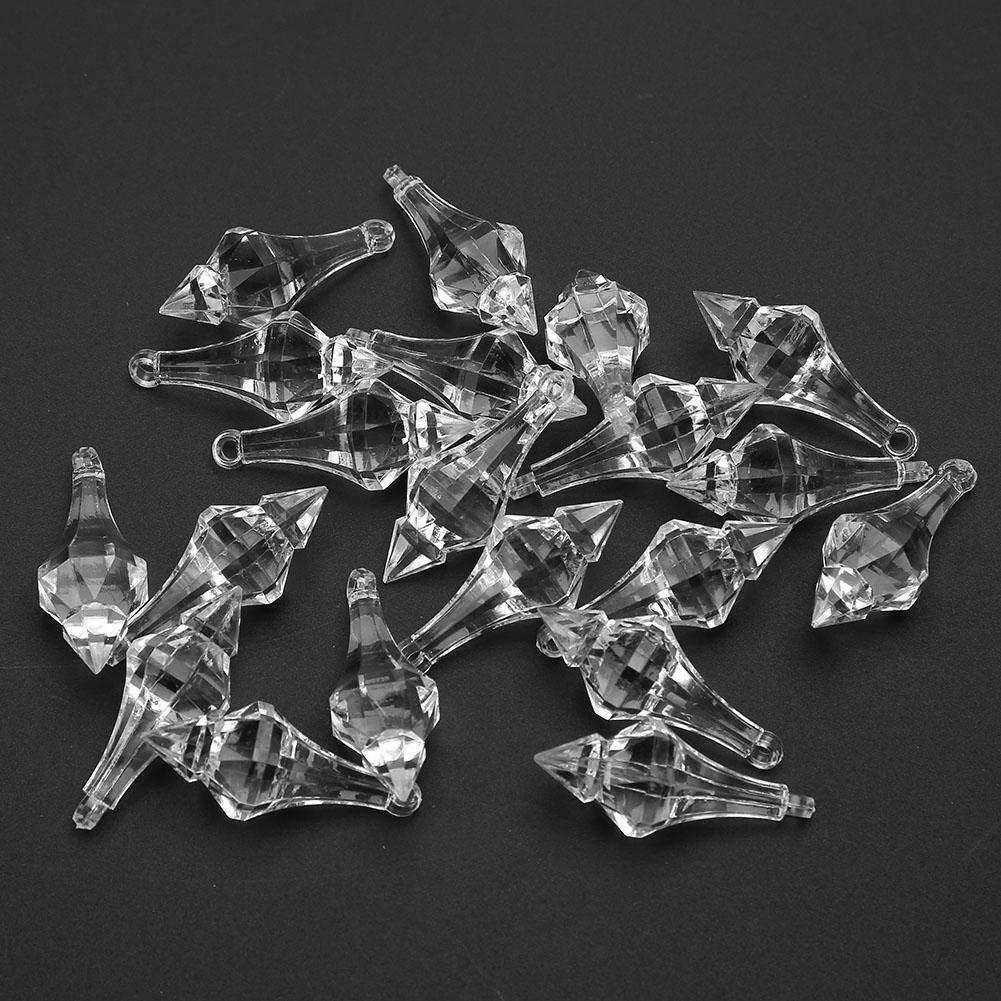 20pcs Acrylic Crystal Beads Hanging Pendant Chandelier Wedding Party Decor