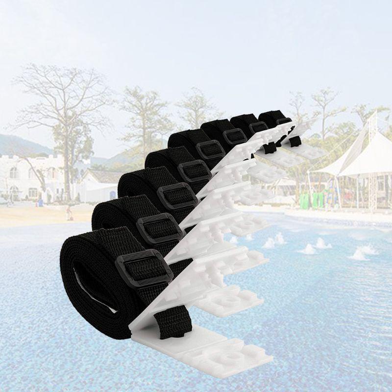 8 Pcs Universal Swimming Pool Cover Roller Attachment Straps Kit Outdoor Gear