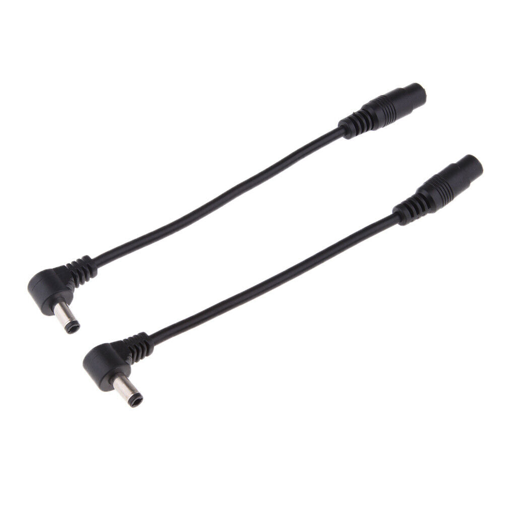 2pcs DC  5.5x2.1mm Fe to 5.5x2.5mm  Adapter Cable Right Angle
