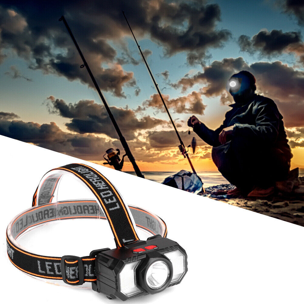 XPE SMD Headlight USB Rechargeable Torch LED Night Fishing Lamp Flashlight