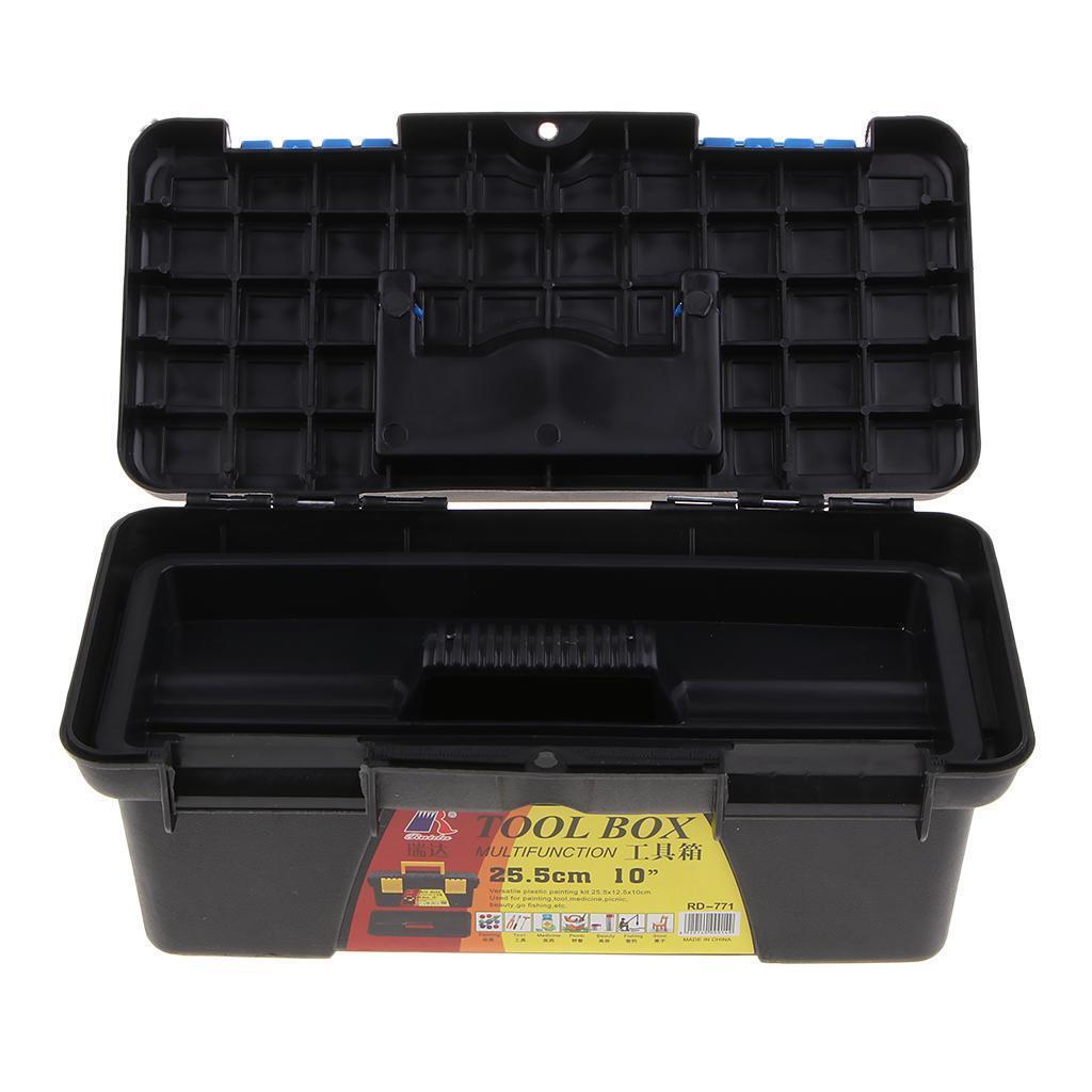 Strong Double Layer Tool Box Storage Organizer Trays Craft Supply Container