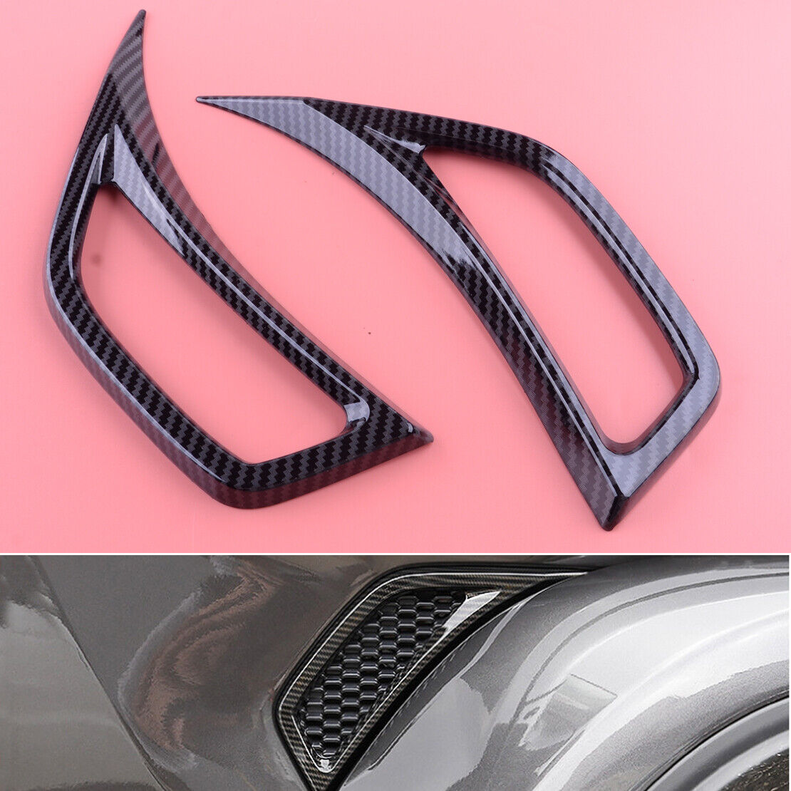 2Pcs Leaf Plate Air Inlet Trim Cover Fit for Jeep Gladiator JT 2020-2021