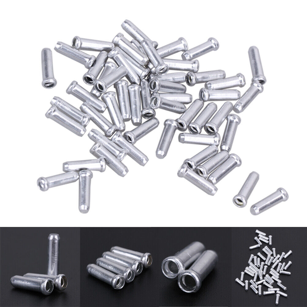50pcs Aluminum Bike Bicycle Brake Shifter Inner Cable Tips Wire End Cap