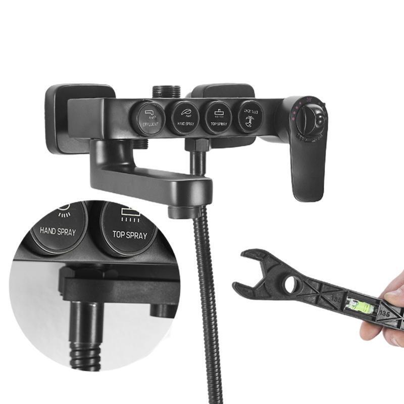 Double Headed Wrench with Bubble Level Wrench Repair Tool for Bathroom Faucet