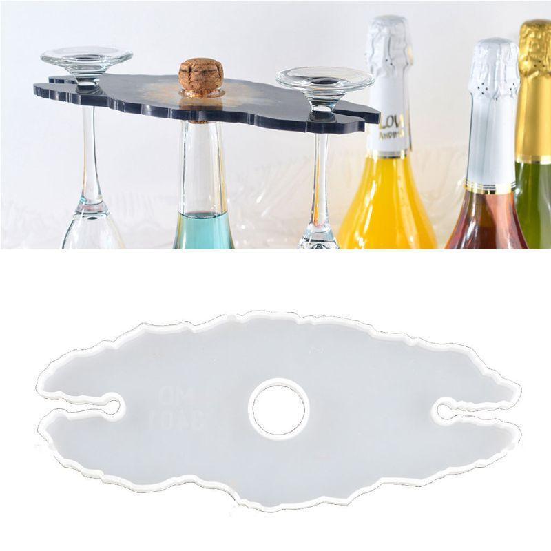Large Wine Glass Holder Silicone Molds Irregular Coaster Epoxy Casting Molds