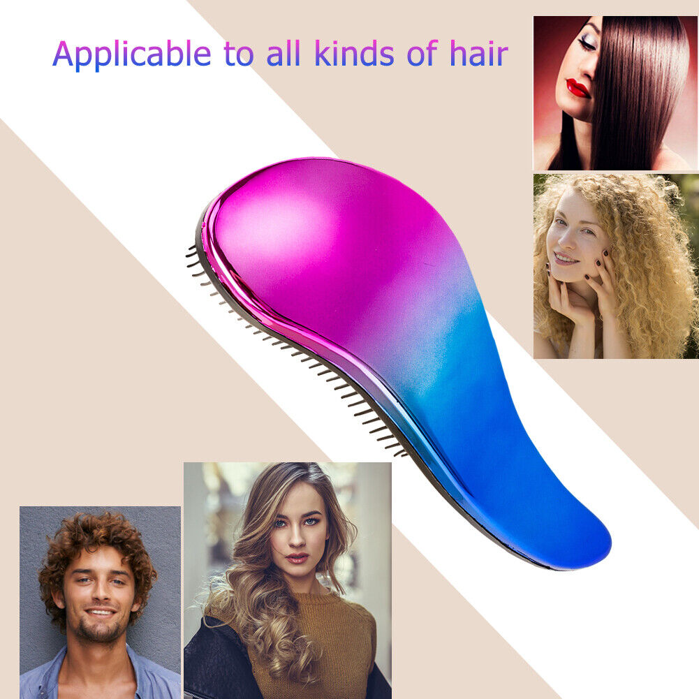 Hair Comb Scalp Anti Hair Break Wet Curly Detangle Hair Styling (Rose Red)