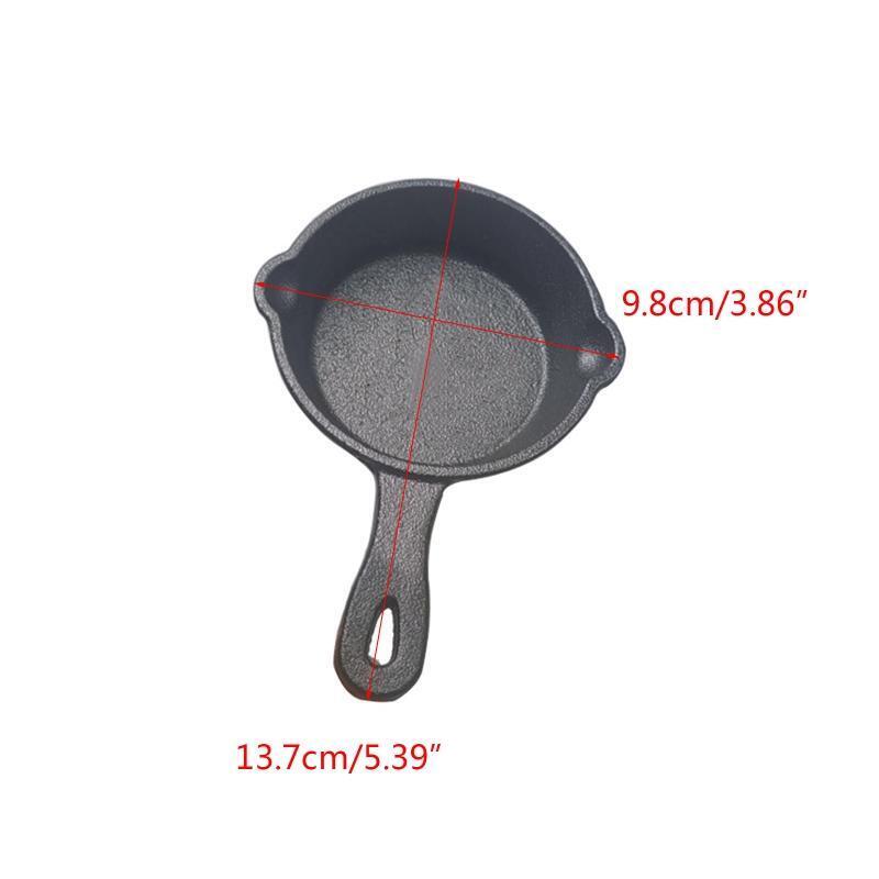 8.5CM Cast Iron Material Frying Pan Non-stick Cookware Fried Steak Pot Saucepans