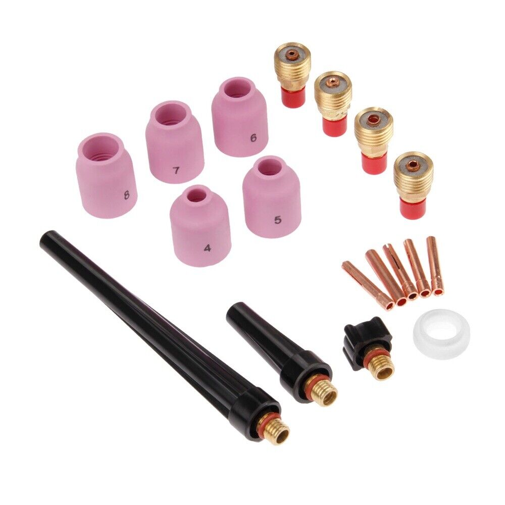 18X TIG Gas Lens Collet Body TIG Back Cap Welding Torch SR WP9 20 25 Durable Use