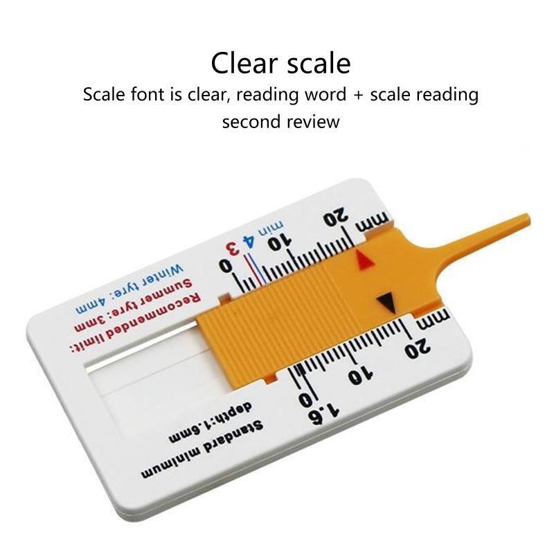 Portable  Tyre Tread Depth Gauge 0-20mm Depth Meter Vernier Depth Caliper Meter