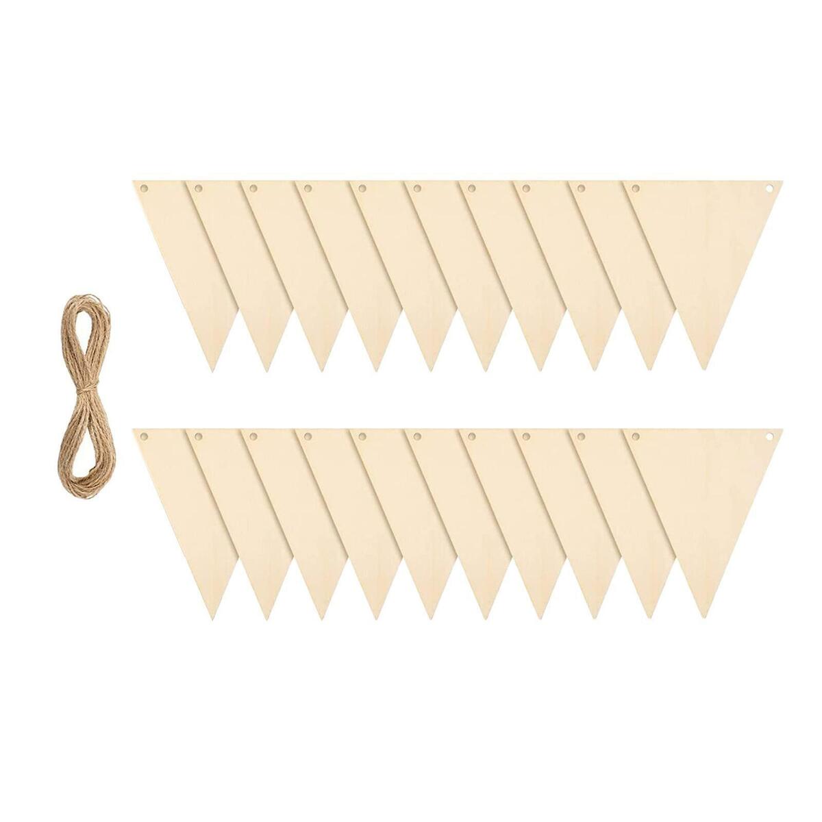 20Pcs Pennant Banner Triangle Flags Hanging  for Wedding  Decor