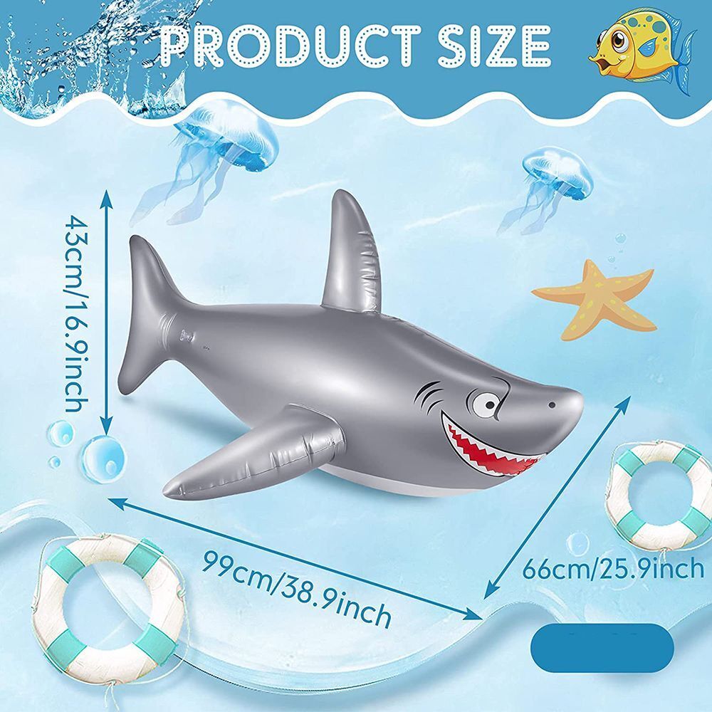 Inflatable Shark Floats Bath Seat Float Swim Trainer Kids Swimming Ring