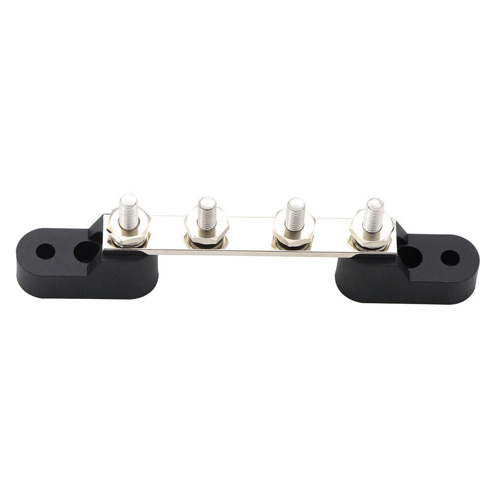 4 Way Stud Bus Bar 100A 48V M6 Stud Terminal Buss Bar with Cover for Marine