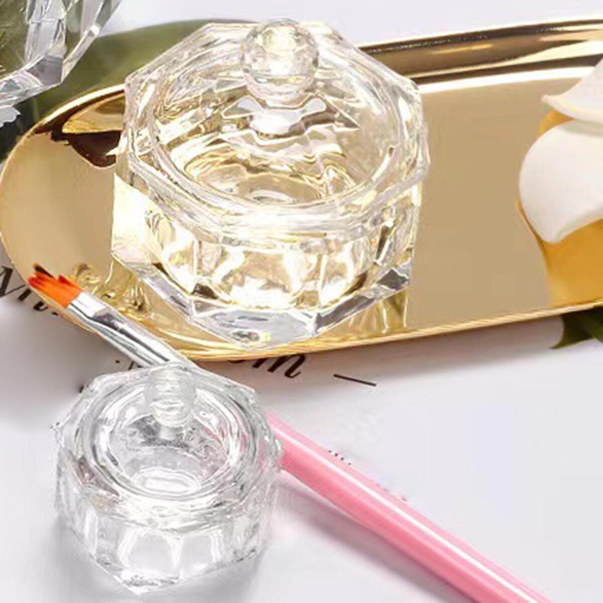 MINI GLASS DAPPEN DISH CRYSTAL CUP NAIL ART TOOL ACRYLIC LIQUID BOWL