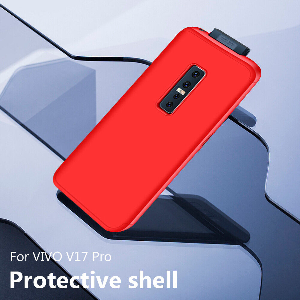 Frosted PC Phone Case for VIVO V17 Pro Shockproof Bumper Back Cover Red