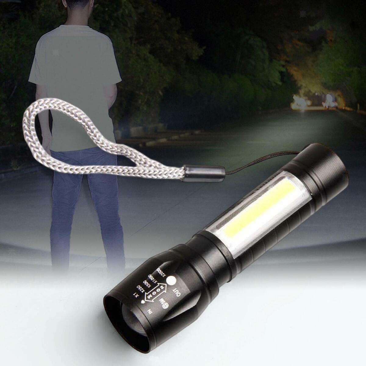 Flashlight Torch Lanterns  Light Strobe COB  Camping Hiking