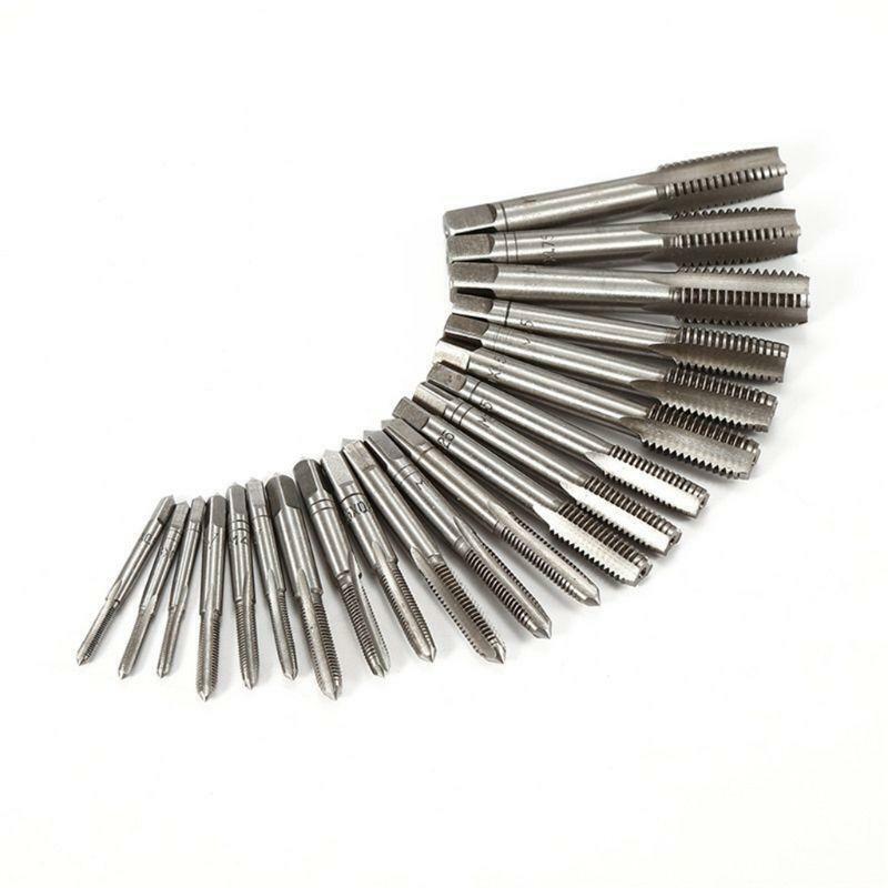 32pcs Metric Hand Adjustable Taps Dies Wrench Set Screw Thread Straight Taper