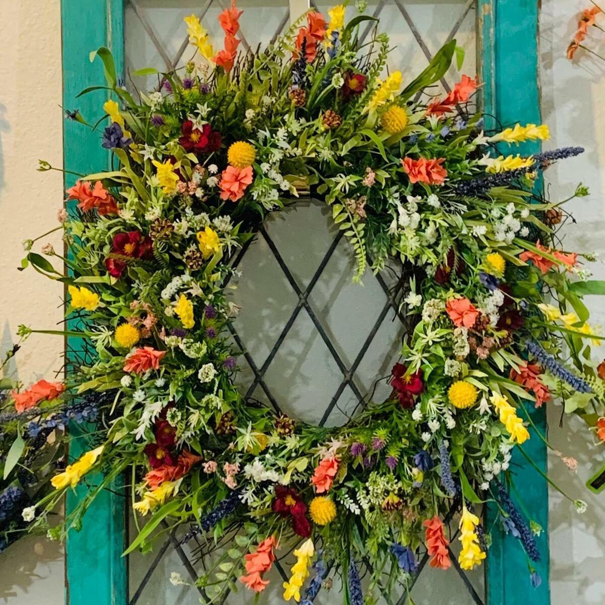 2x  Garland Flower Wreath Front  Wall Decoration Holiday
