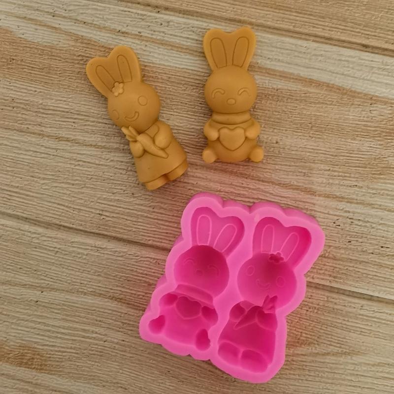 Easter Bunny Silicone Mold for Handmade Soap Making Cake Chocolate Decorating