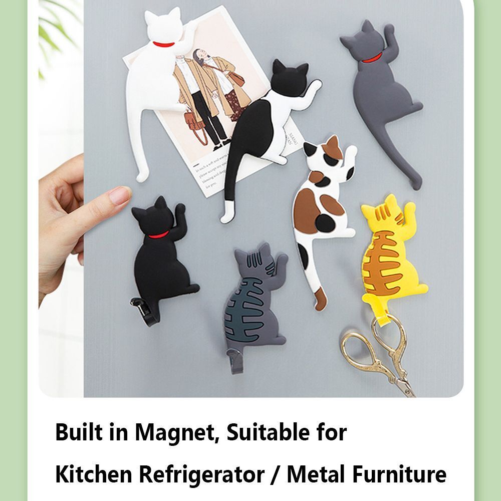 Wall Storage Towel Hanger Cat Tail Hook Key Holder Fridge Magnet Bendable