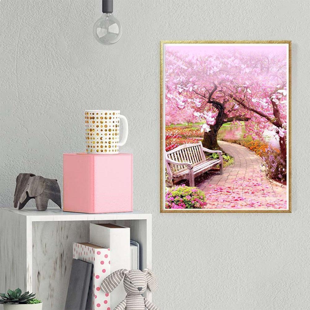 DIY Full Drill Diamond Painting Peach Tree Cross Stitch Embroidery Mosaic