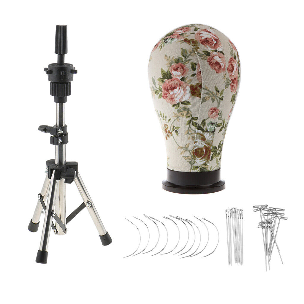 Heavy Duty 22'' Manikin Canvas Block Head  Head &  + Tripod