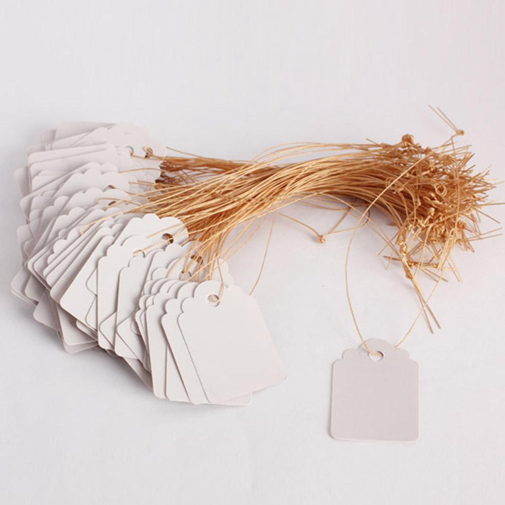 100pcs Waterproof Strip Line Gardening Labels Signs Plant Hanging Tags Gray
