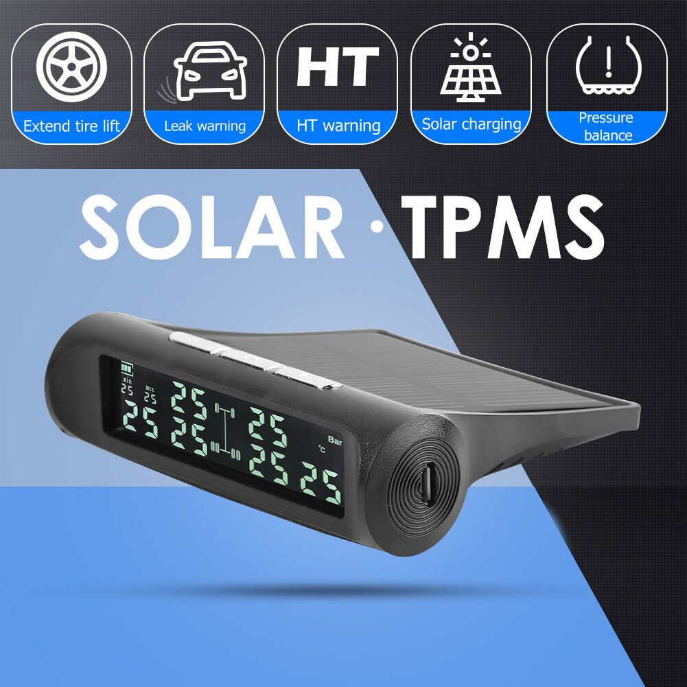 AN-07 Solar Truck TPMS LCD Display Tire Pressure Monitoring Alarm System