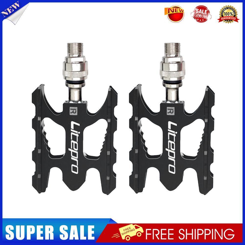 1 Pair Folding Bicycle Pedals Road Bike Cycling Quick Release Foot Pedal