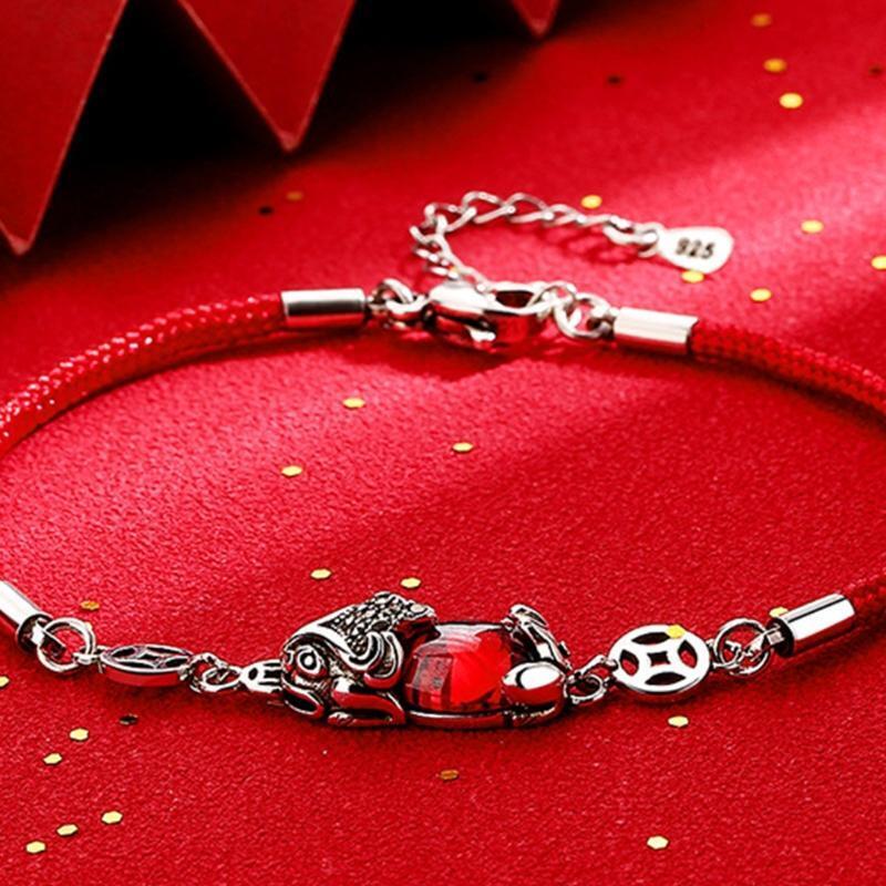 Braided Bracelet Wristband with Lobster Clasp Pixiu Brave Troops Lucky Charm