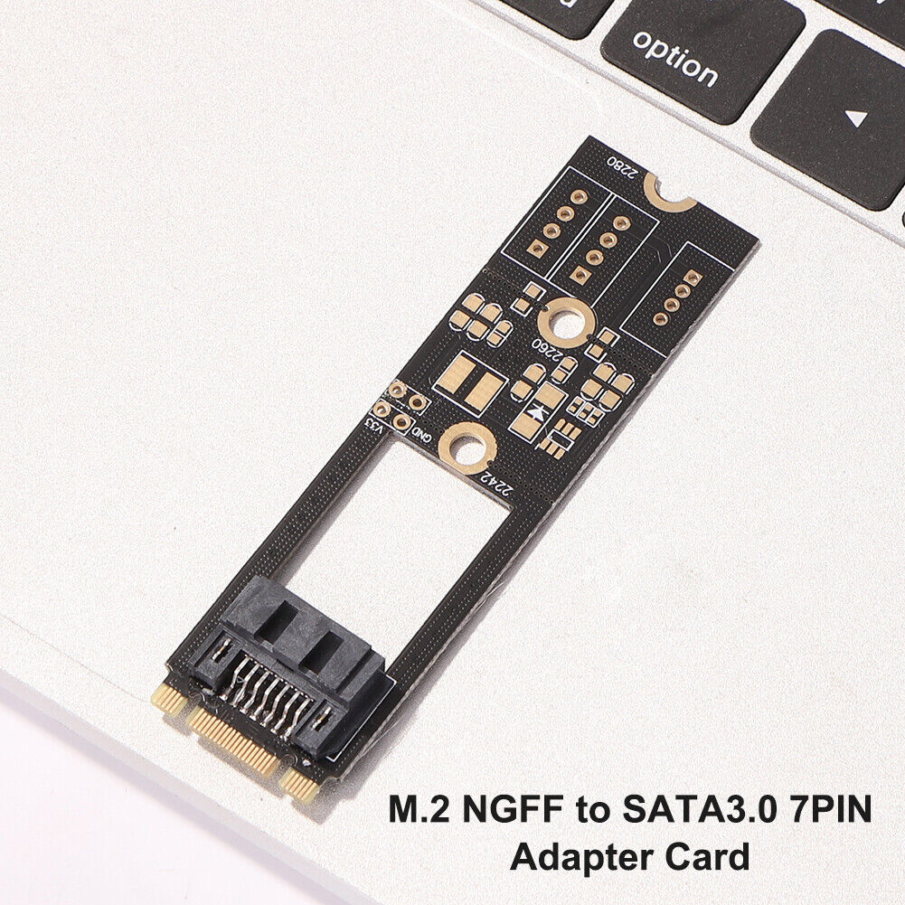 M.2 B-M Key NGFF to SATA3.0 7 Pin Riser Adapter Card for 2242 2260 2280 SDD