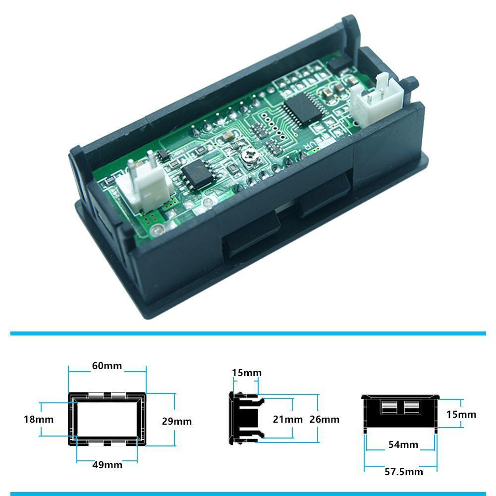 Mini Digital 0.56inch LED Display Ammeter Panel Amp Current Meter (0-50A)