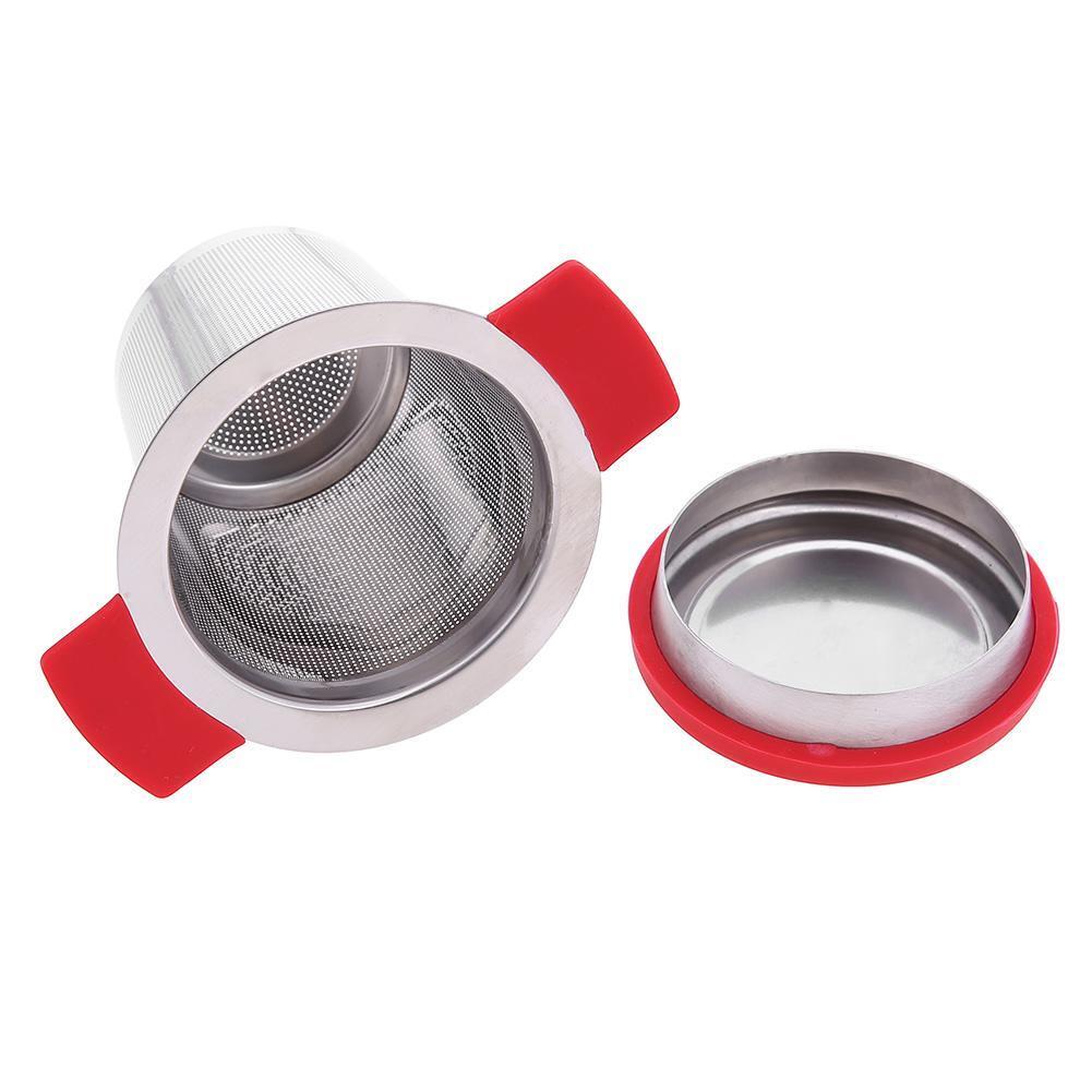 Stainless Steel Tea Strainers Infuser Steeping Loose Leaf Tea Filter(Red)