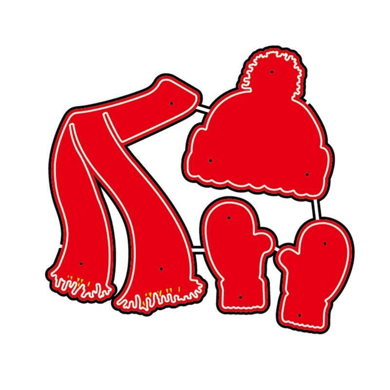 Hat Scarf Gloves Metal Cutting Dies Stencil Die Cut DIY Scrapbooking Album Paper