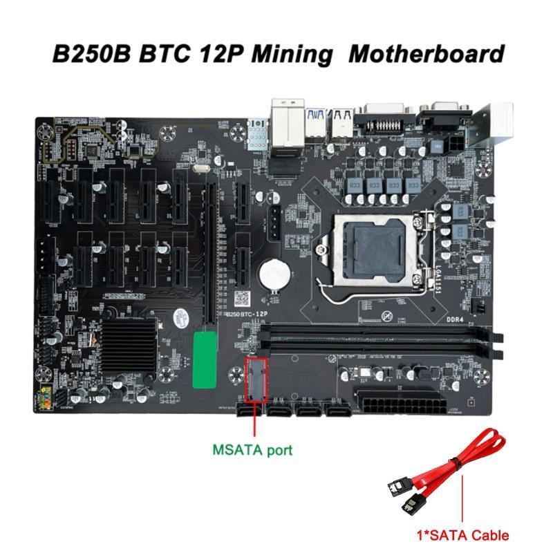 Motherboard B250B BTC CPU Miner Motherboard DDR4 12 PCI-E Graphics Card LGA 1151