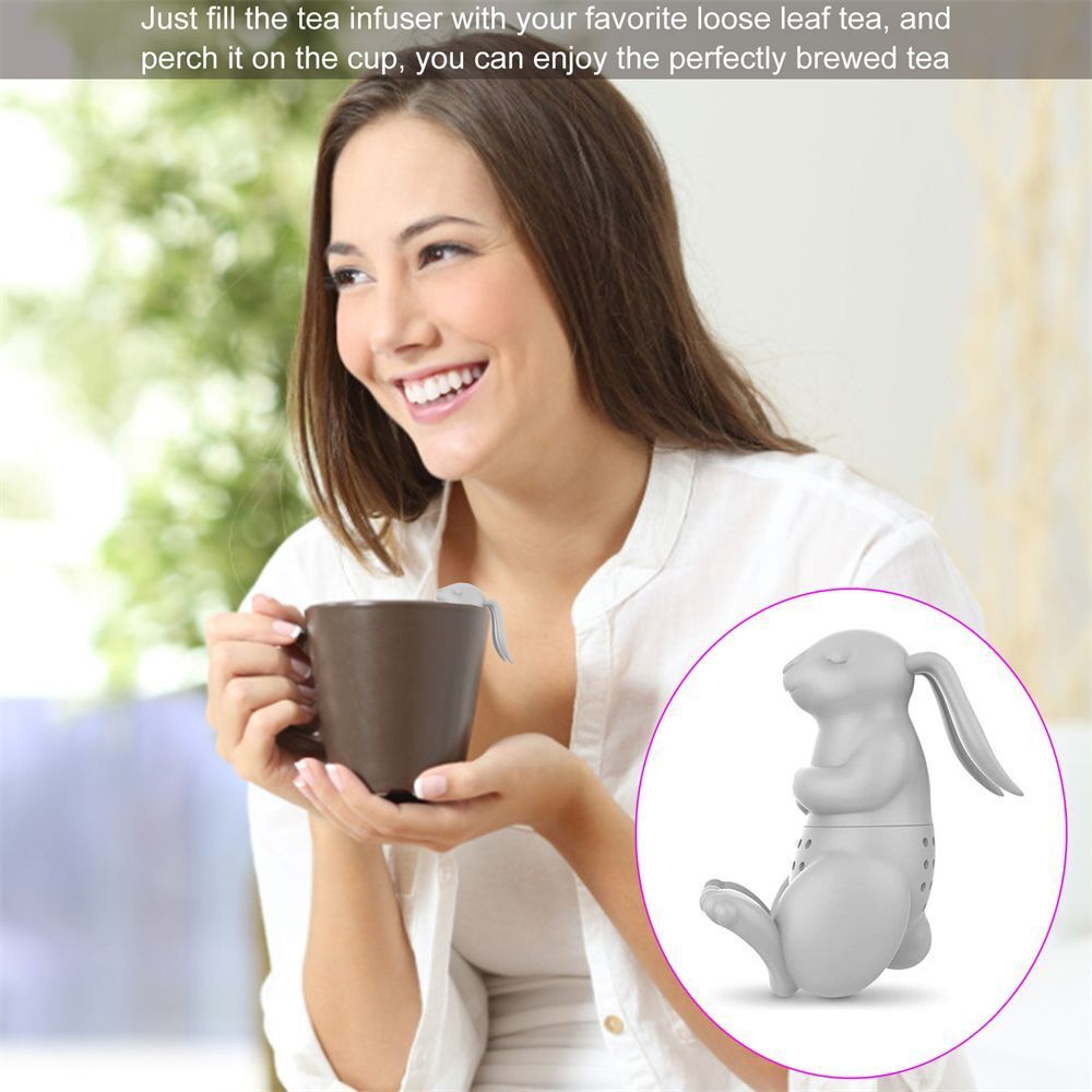Reusable Mini Animal Tea Infuser Tea Strainer Coffee Filter Tea Brewer Rabbit
