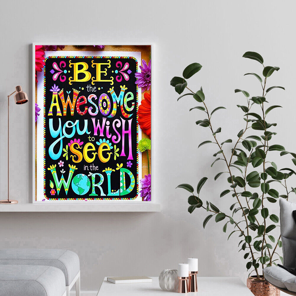 See World 5D DIY Full Drill Diamond Painting Picture Rhinestone Home Decor