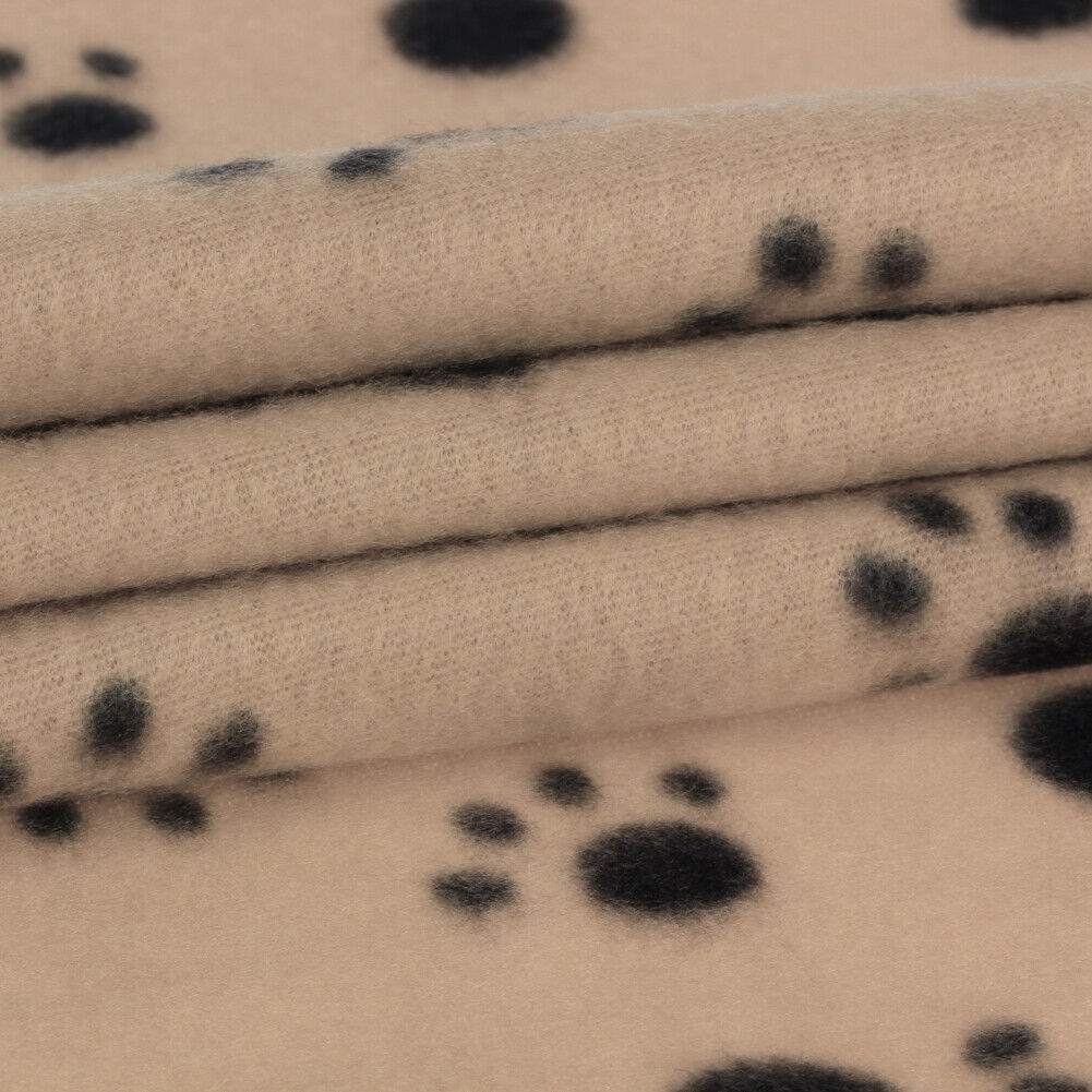Soft Cozy Paw Prints Handcrafted Pet Fleece Blanket Brand New
