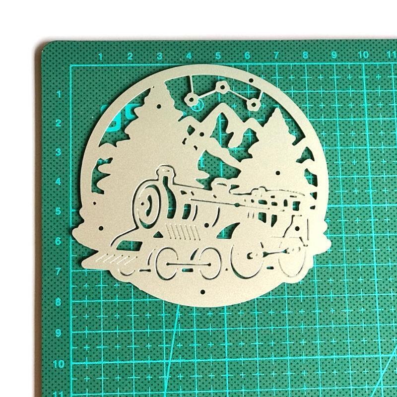 Christmas Tree Train Metal Cutting Dies Stencil DIY Scrapbooking Album Paper
