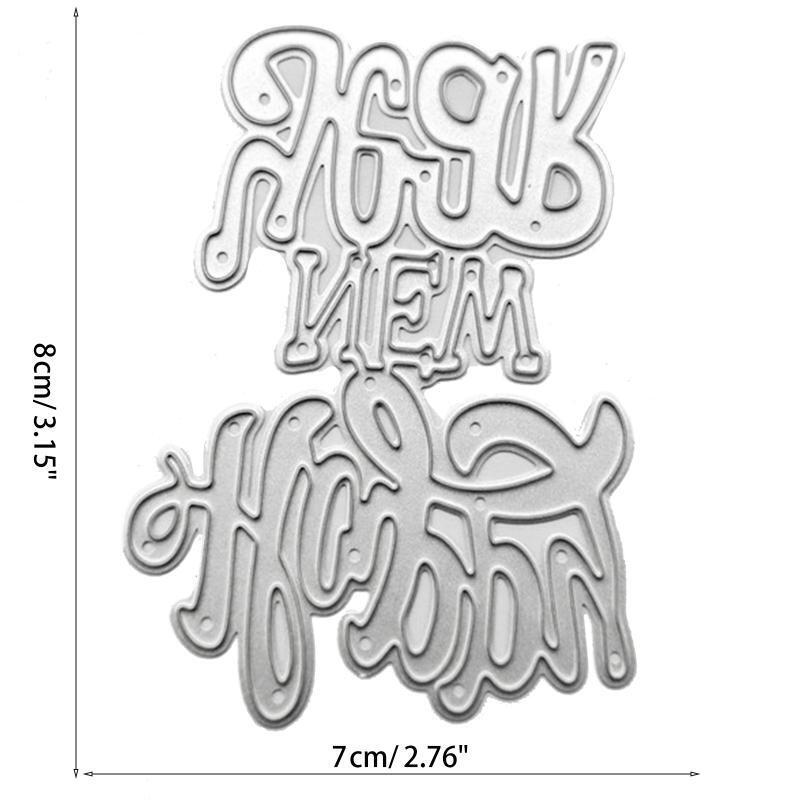 New Year Background Cutting Dies Carbon Steel Stencils Template  Die Cuts Moulds