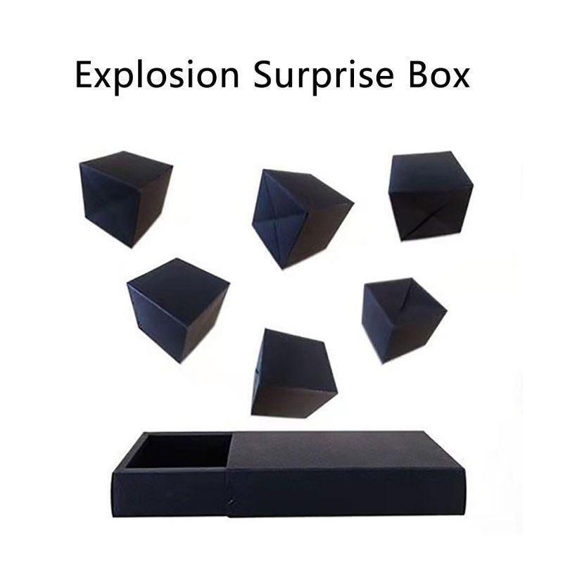 Black Pops Up Explosion Box DIY Gift Box Photo Album Scrapbook Jump Present Book