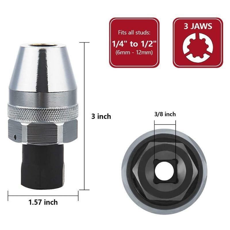 1/4" to 1/2" Stud Extractor Damaged Bolt Stud Extractor Tool Grips & Removes
