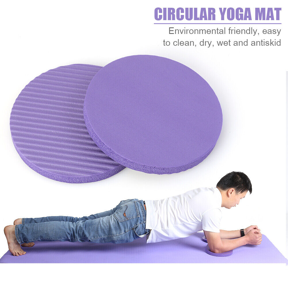 2x Plank Workout Round Knee Pad Fitness Push-up Yoga Rebound Mat (Purple)