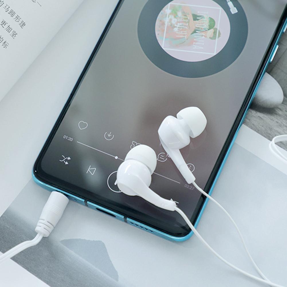 HOCO M68 Retractable Wired Earbuds 3.5mm In Ear Earphones NO Mic (White)