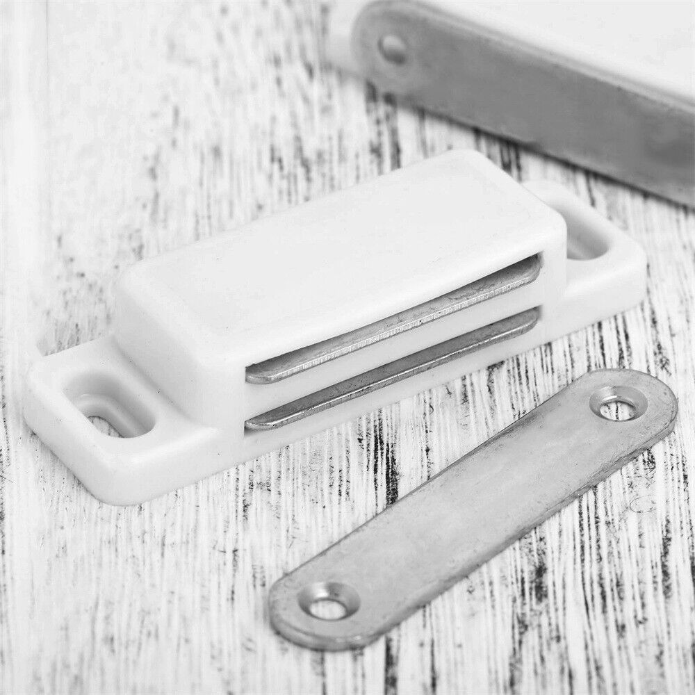 2pcs White Strong Magnetic Door Catch Cabinet Cupboard Wardrobe Door Catches