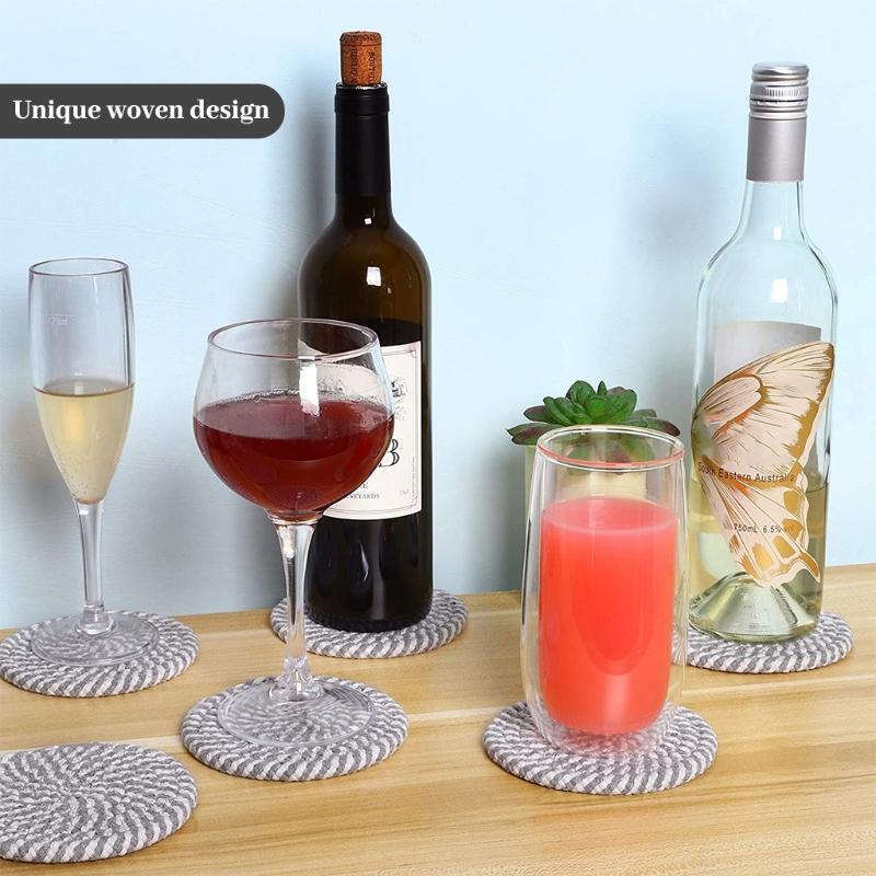 10 Pieces Absorbent Drink Coasters Set for Tabletop Protection Housewarming Gift