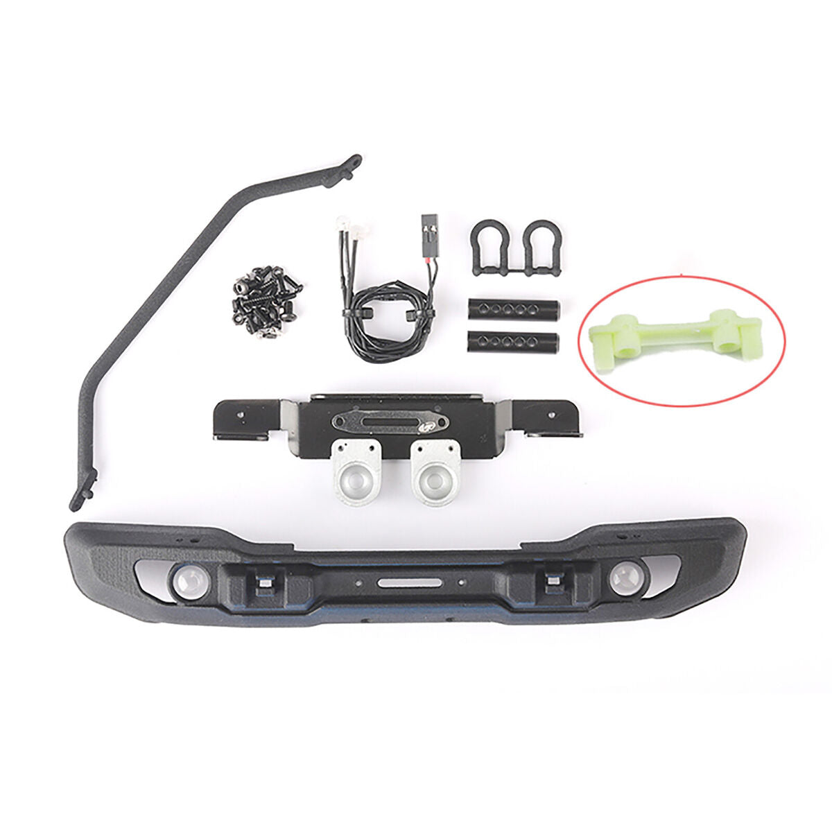 Front Bumper Light for 1:10 RC Crawler Axial SCX10 JEEP Trx-4 BRONCO Accessories